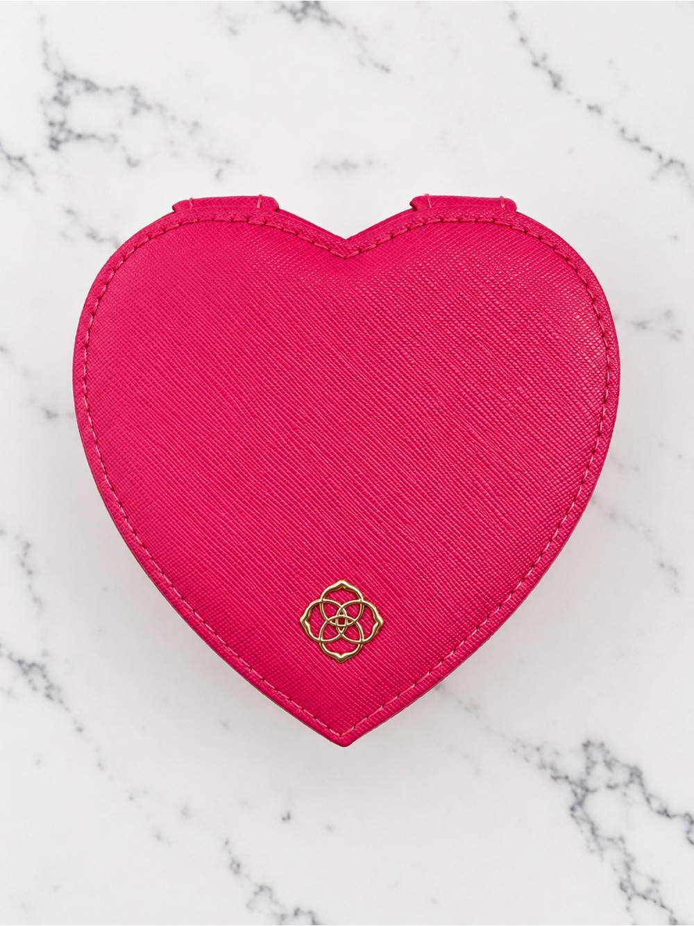 Kendra Scott travel size  Pink Heart Jewelry Travel Case Organizer Gold Zip